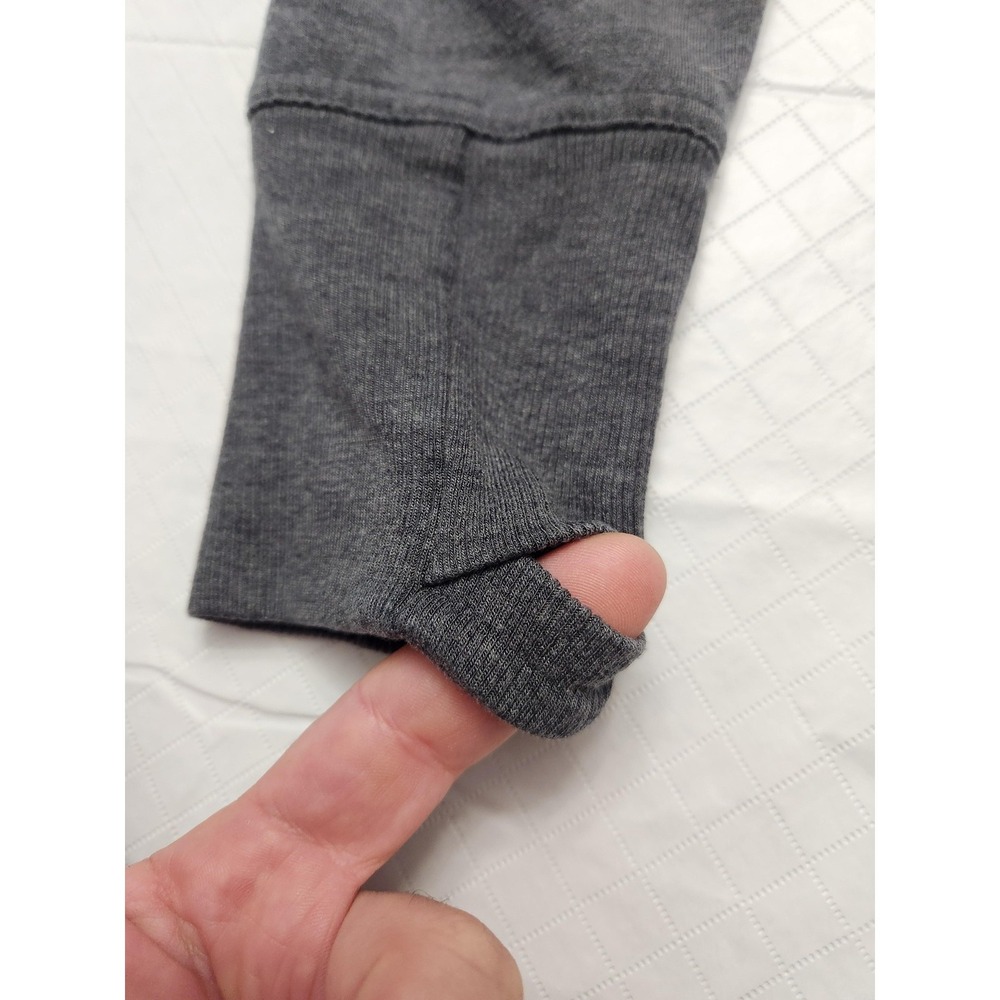 Athleta Sweatshirt Tunic Womens M Gray Raglan Long Sleeve Thumbholes Fleece - Picture 9 of 14